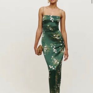 NWT reformation spaghetti strap satin dress